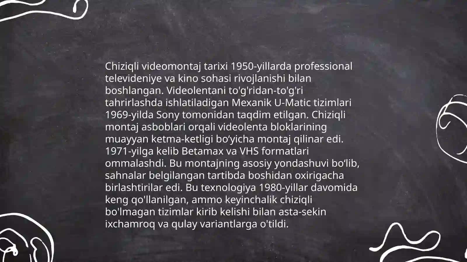Chiziqli videomontaj 3