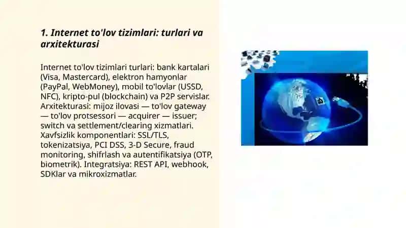 Internet tolov tizimlari va ularning ishlash texnologiyalari 3