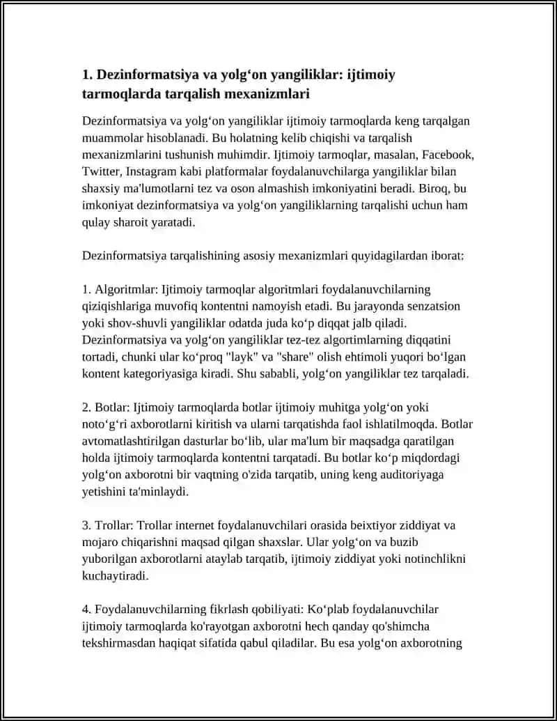 SOTSIYAL TARMAQLARDAGI INFORMATSIYA HUJIMLARI HAM QAWIPLERI 3