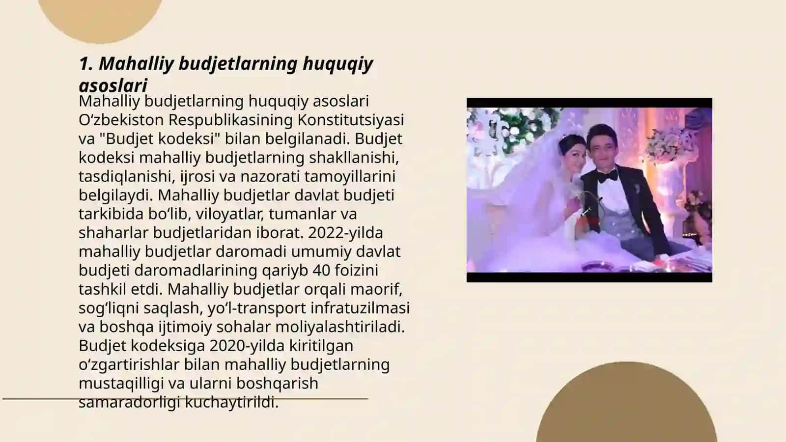 Mahalliy budjetlarda budjet jarayonini tashkil etish 3