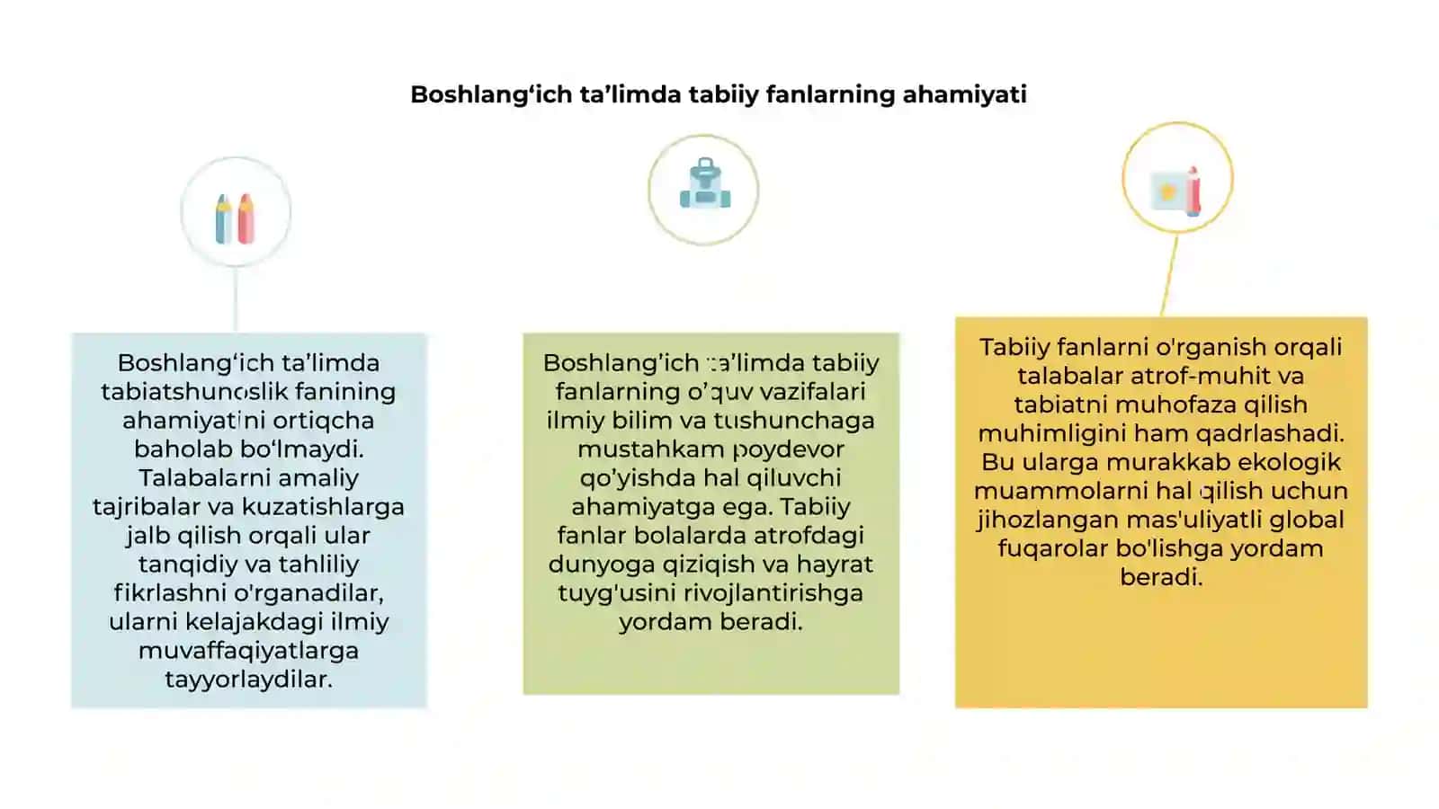 BOSHLANG'ICH TA'LIMDA TABIIY FANLARNI TA'LIMIY TARBIYAVIY VAZIFALAR XAKIMOV MIRQOBIL 3