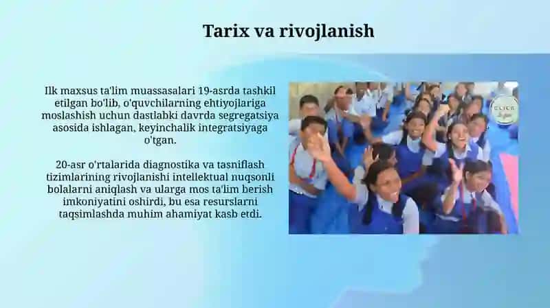 Intellektual nuqsoni bo'lgan bolalar uchun ta'lim muassasalari 3