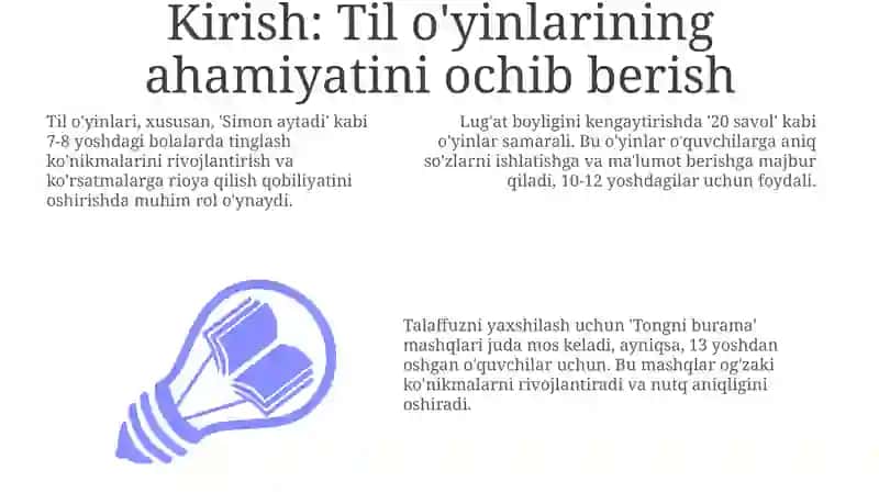 Til o'yinlarining ahamiyati 3