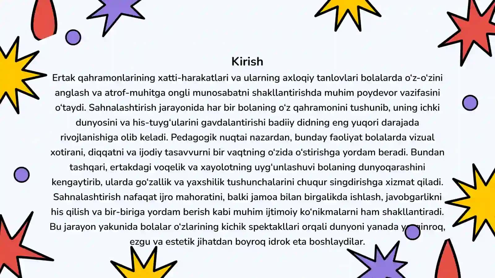 Ertak sahnalashtirish orqali badiiy didni shakillantirish 3