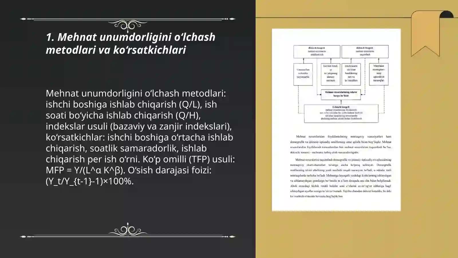 Mehnat unumdorligining darajasi va uning tasir etuvchi omili 3