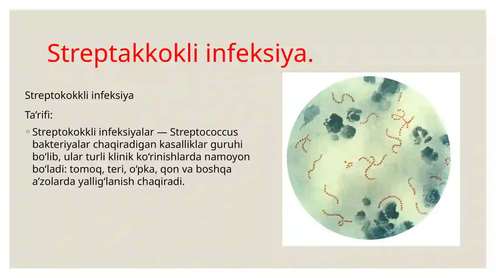 Streptokokkli infeksiya. Etiologiya, epidemiologiya, klinikasi, diagnostika, davolash 3