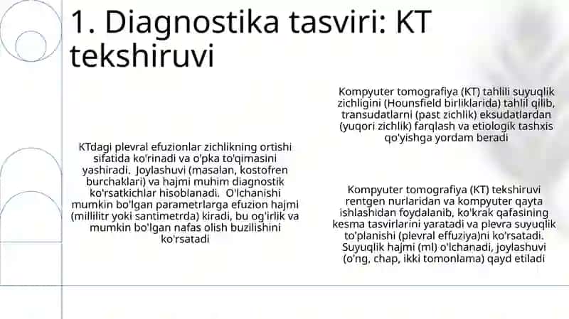 Plevra bõshligʻida havo va suyuqlik toplanish sindromi 3