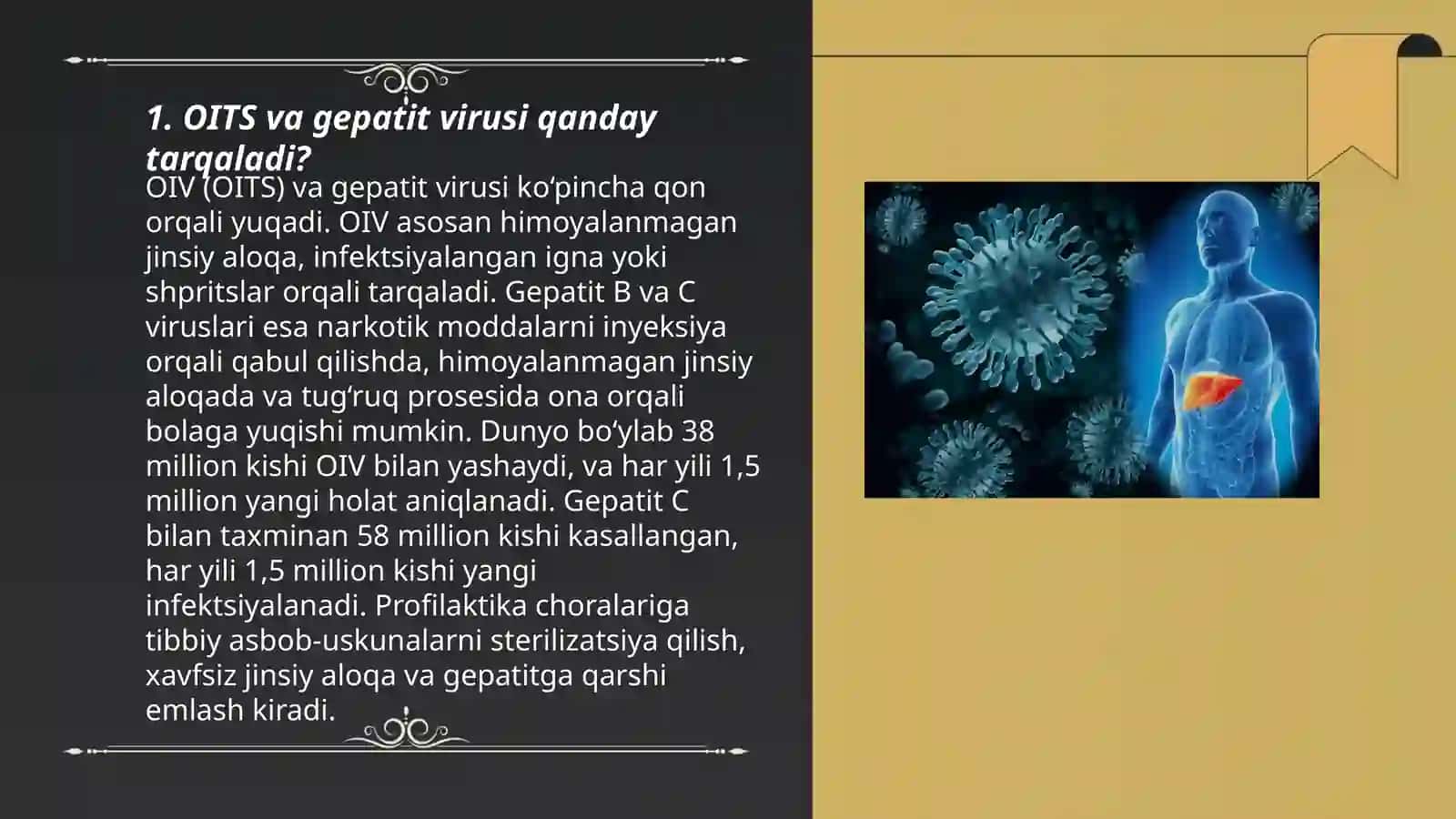 OITS va Gepatit viruslarini õrganish 3