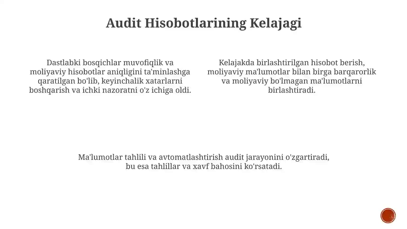 Jahon amaliyotida auditning rivojlanish bosqichlari 3