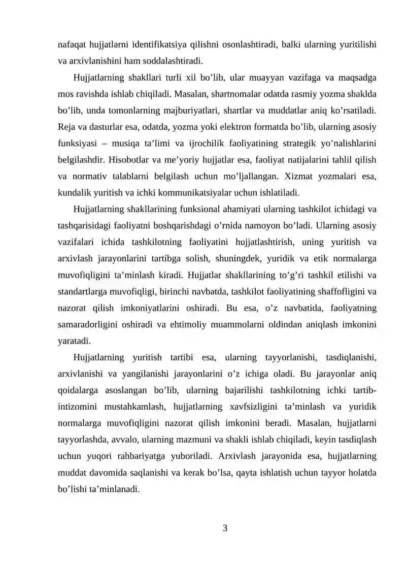 MUSIQA RAHBARINING HUJJATLARI:SHAKLLARI, MUZMUNI VA YURITISH TARTIBI 3