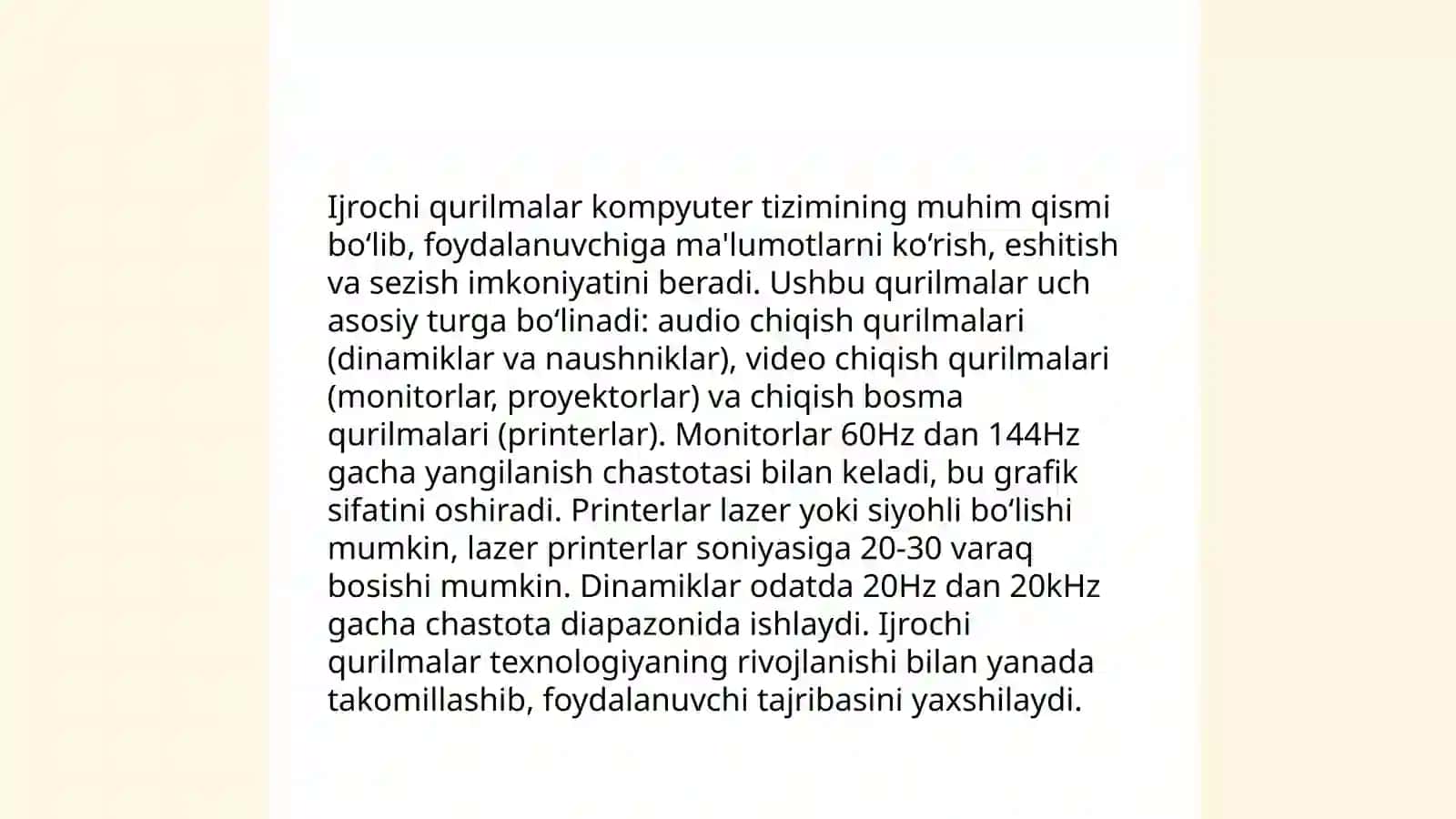 Texnologik jarayonlarni avtamatlashtirish fanidan Mustaqil ish 3