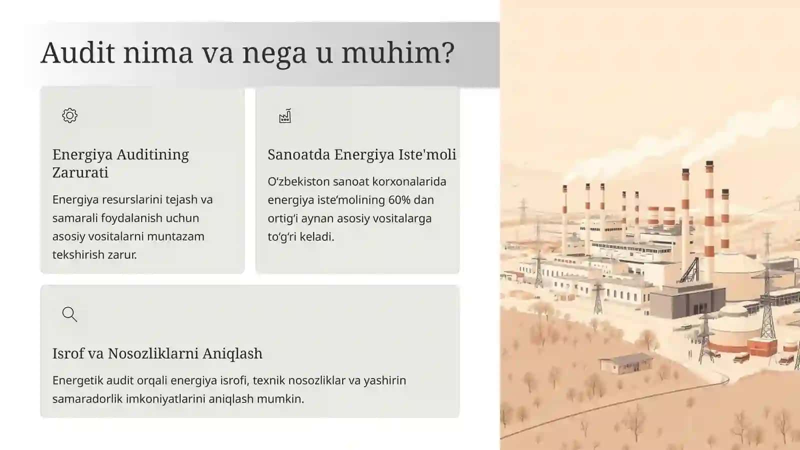 Asosiy vositalar va quvvatlarni ishga tushirish auditi 3