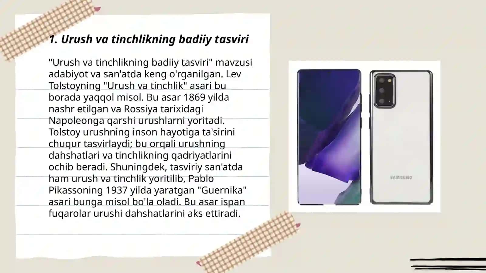 Urush va tinchlikning badiiy tasviri 3
