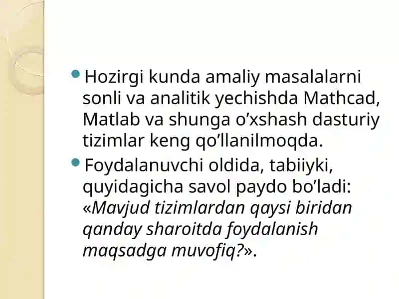 Matlab dasturini konchilik sohalarda qo‘llanilishi 3