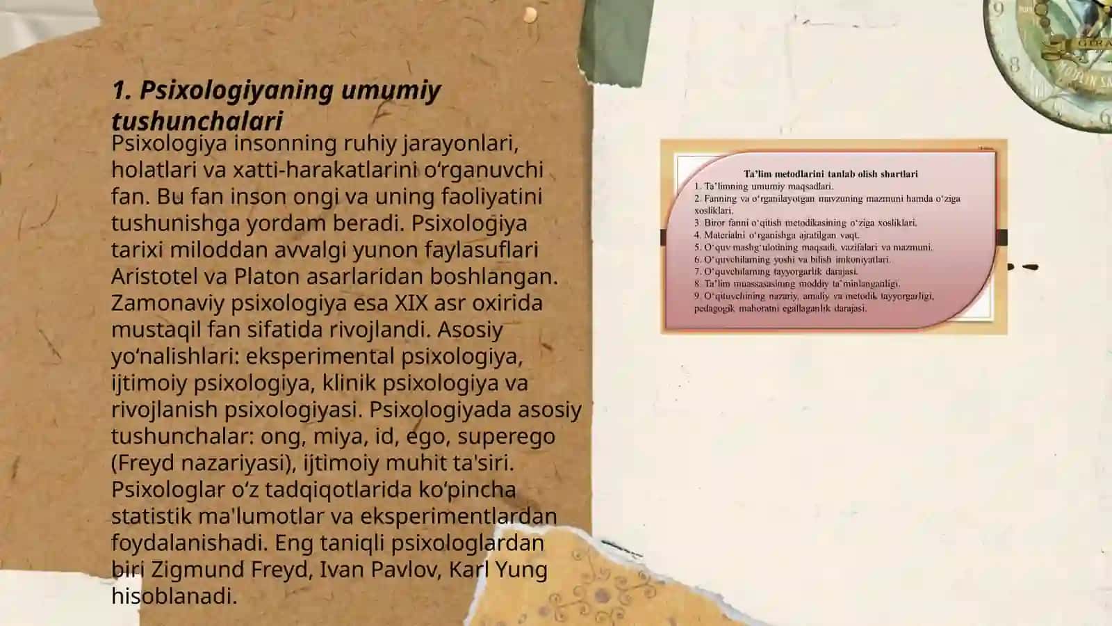 Umumiy psixologiya fanining nazariyasi va amaliyotining predmeti 3