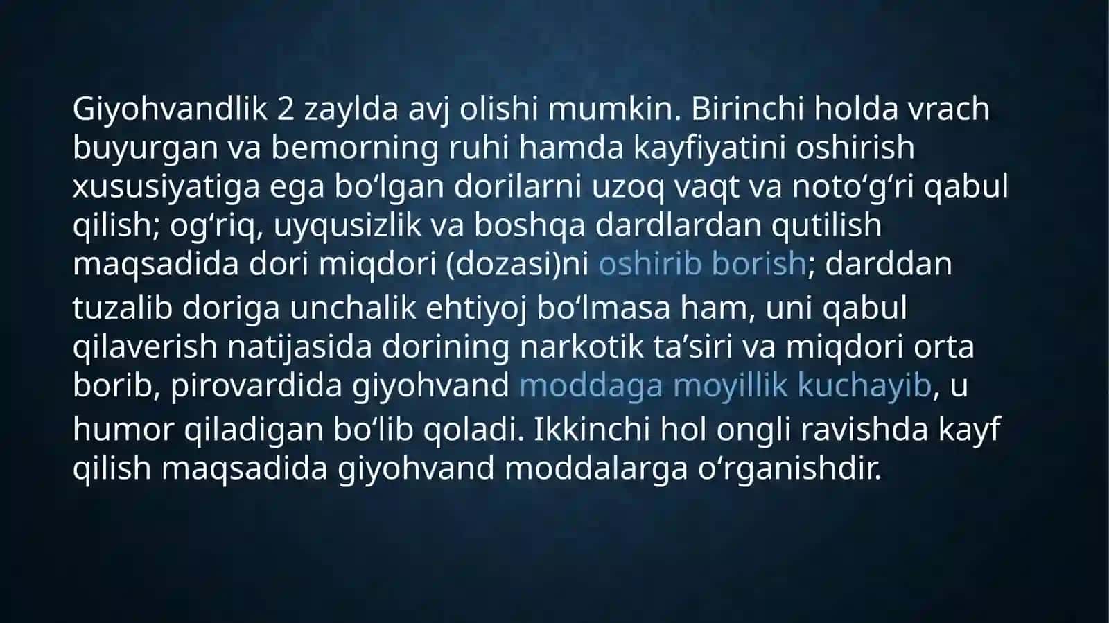 Tabiiy va sintetik narkotik vositalar 3