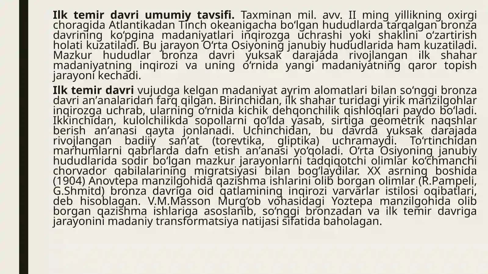 So’ngi bronza va ilk temir davri 3
