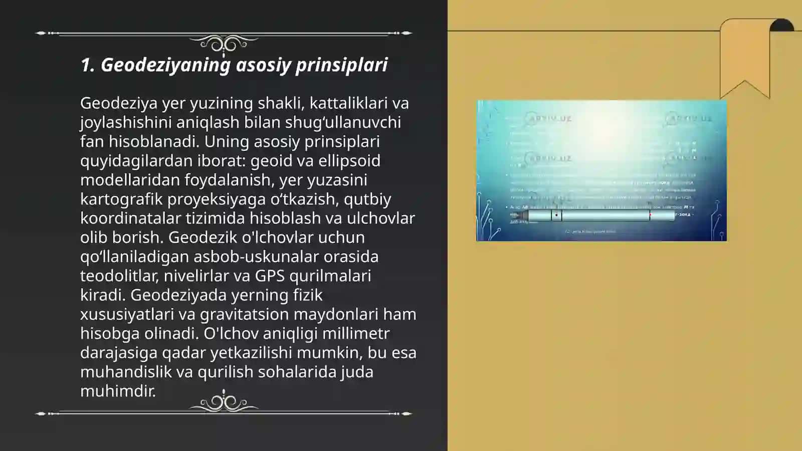 Geodeziya fani vazifalari 3