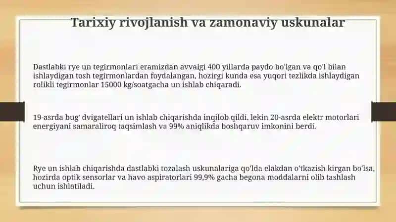 Javdar unidan non ishlab chiqarishning apparaturaviy texnalogyasi 3
