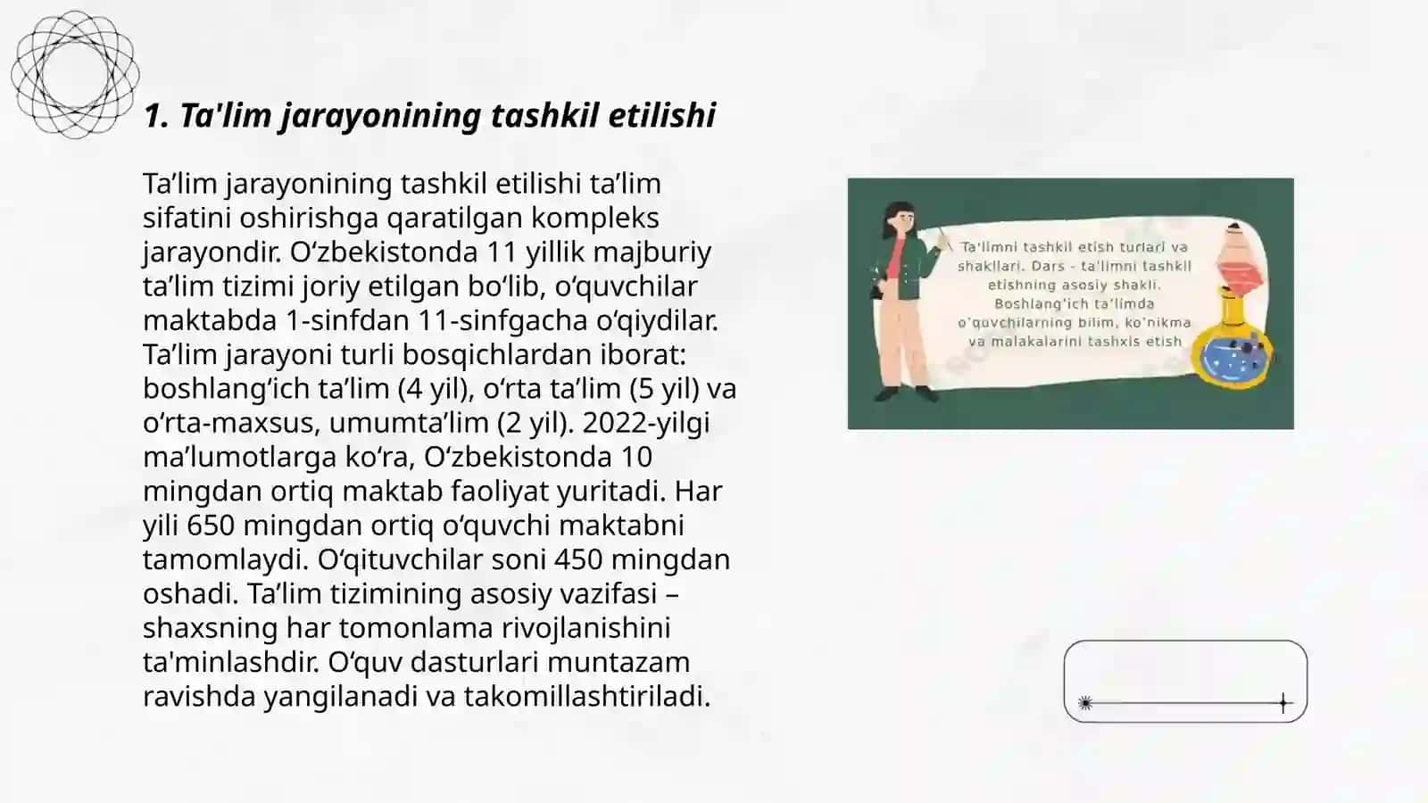 Ta'lim jarayonining tashkil etilishi 3