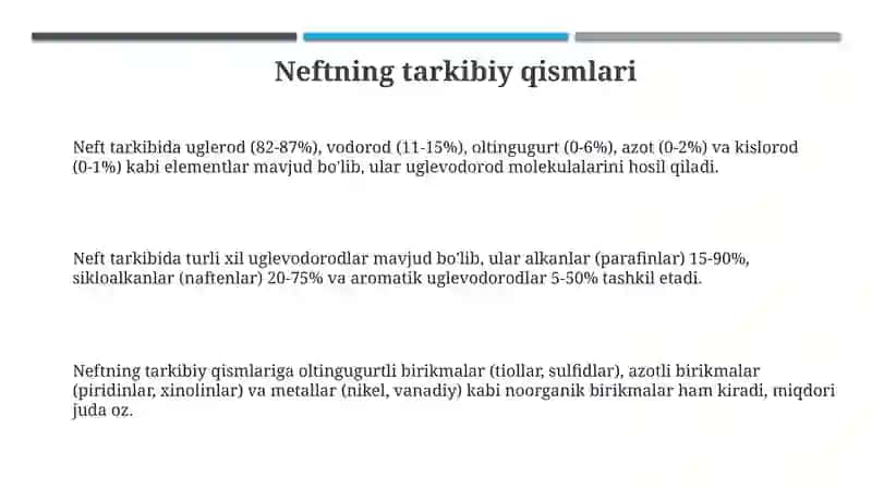 Neft tarkibi 3