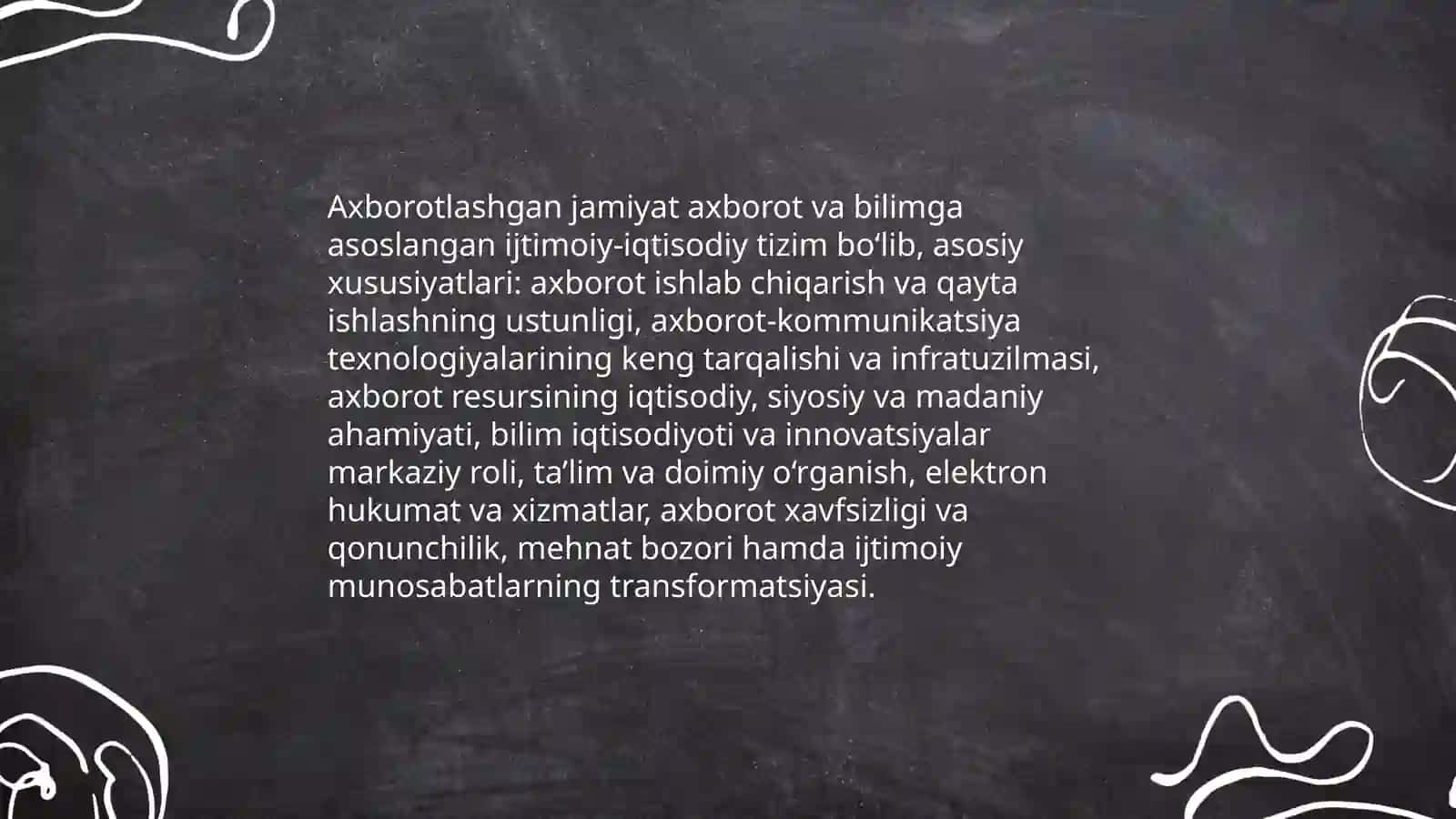 Axborotlashgan jamiyat va uning istiqbollari 3