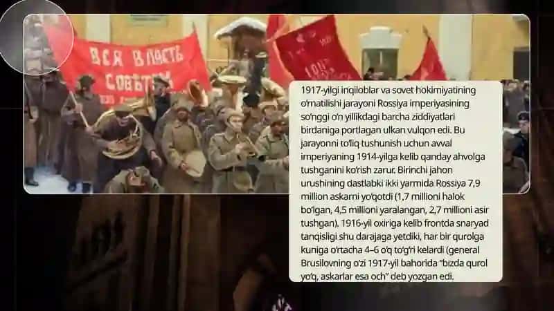 Sovet hokimiyatining o'rnatilishi hamda fuqarolar urushi 3