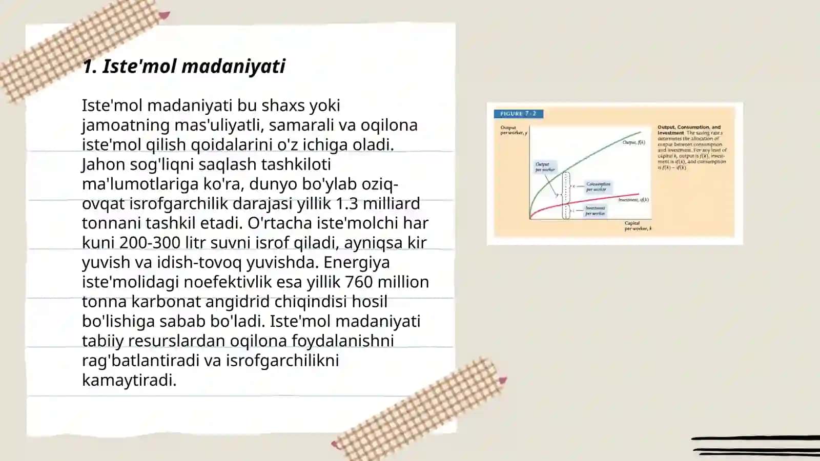 Iste'mol, jamg'arish va investitsiyalar 3