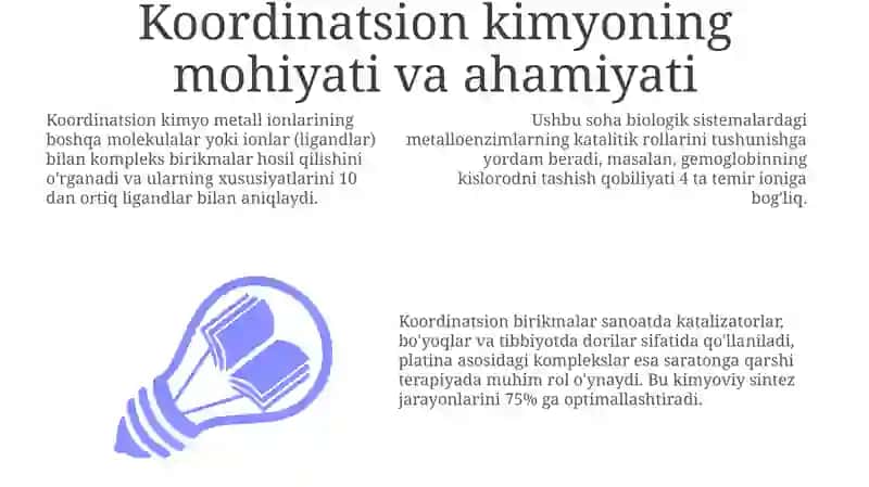 Koordinatsion kimyoning mohiyati va vazifalari 3