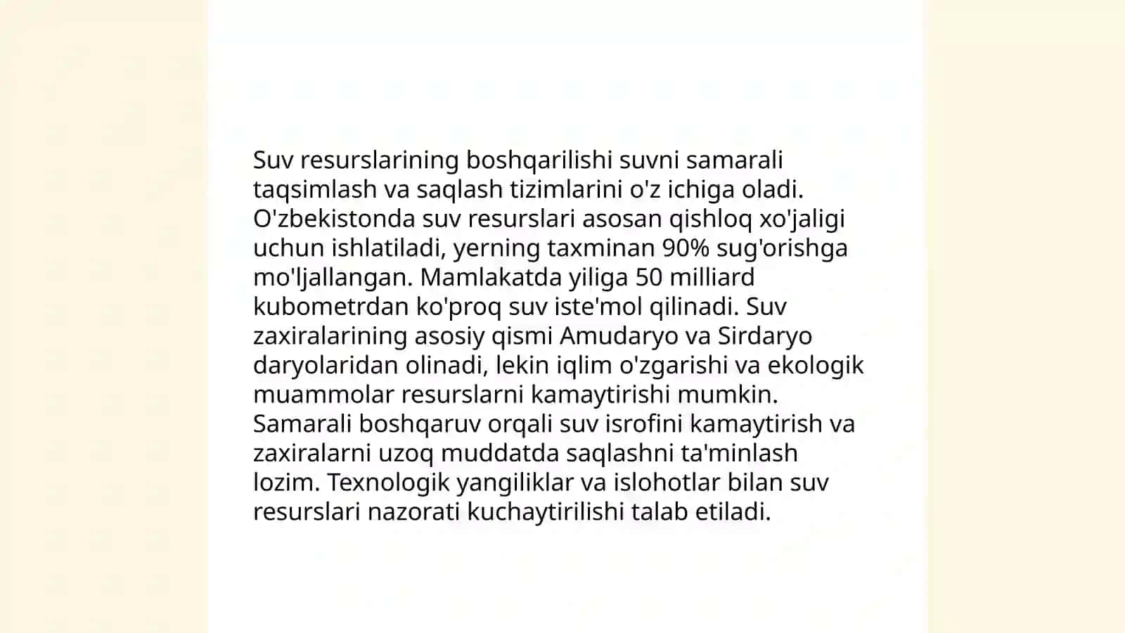 Tabiiy resurslar va ulardan oqilona foydalanish muammolari 3
