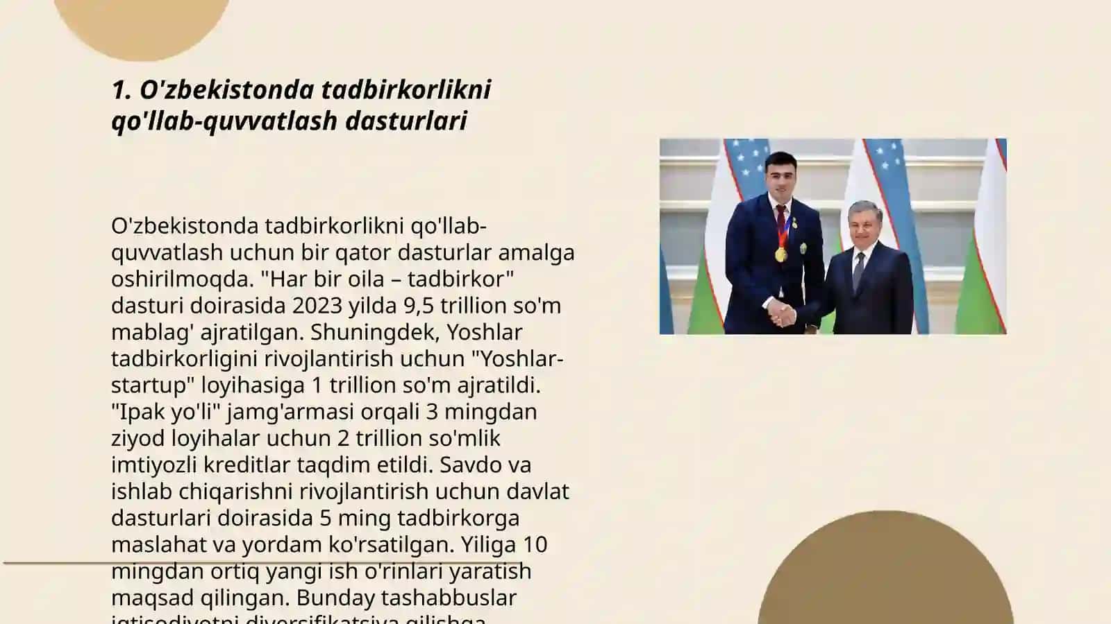 O'zbekistonda tadbirkorlikni rivojlantirish 3