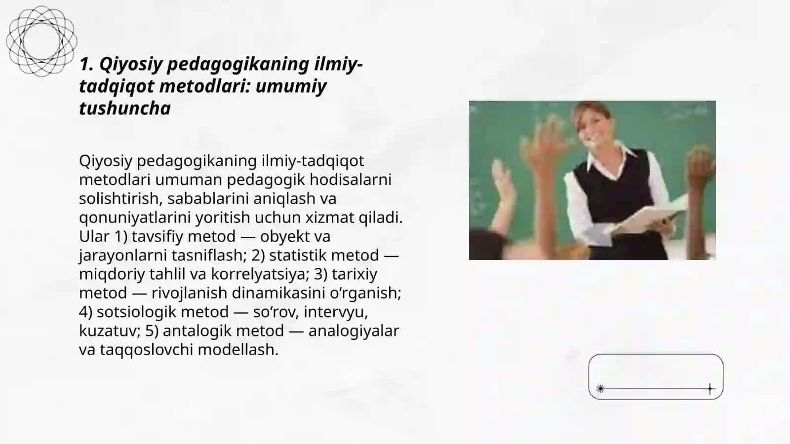 Qiyosiy pedagogikanin ilmiy-taqdiqot metodlari 3