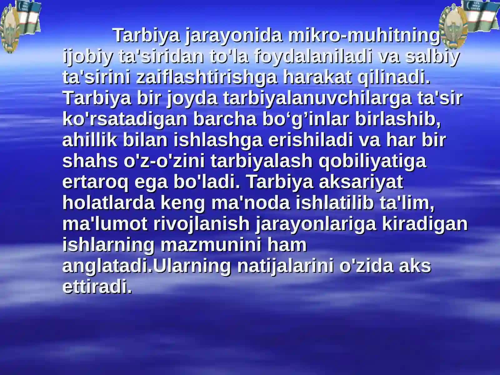 Milliy tarbiya konsepsiyasi asosida boshlang’ich sinflarda ta’lim-tarbiya jarayonlarini tashkil etish 3