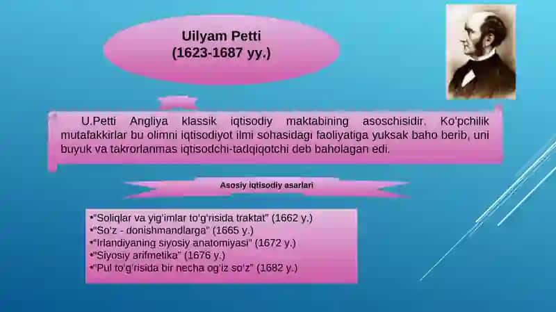 Klassik Iqtisodiy Maktabning Vujudga Kelishi 3