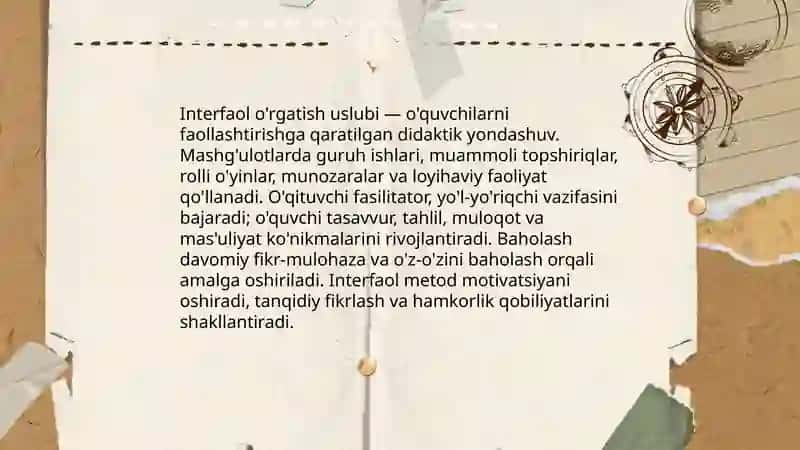 Interfaol o'rgatish uslubi 3