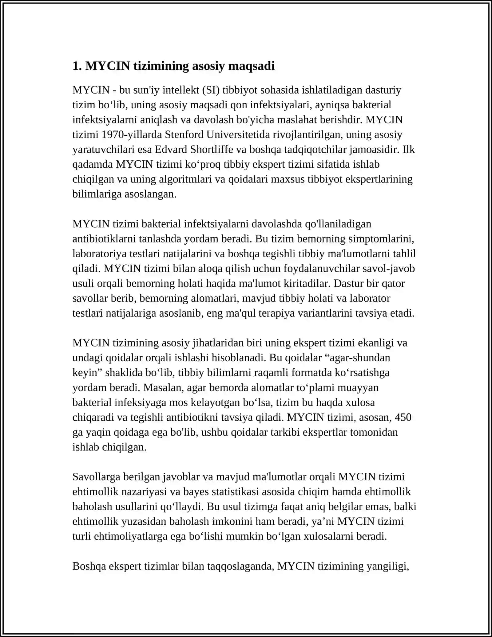 MYCIN-EMYCIN-TEIREIAK-RUFF-NERMYCIN EKSPERT TIZIMI 3