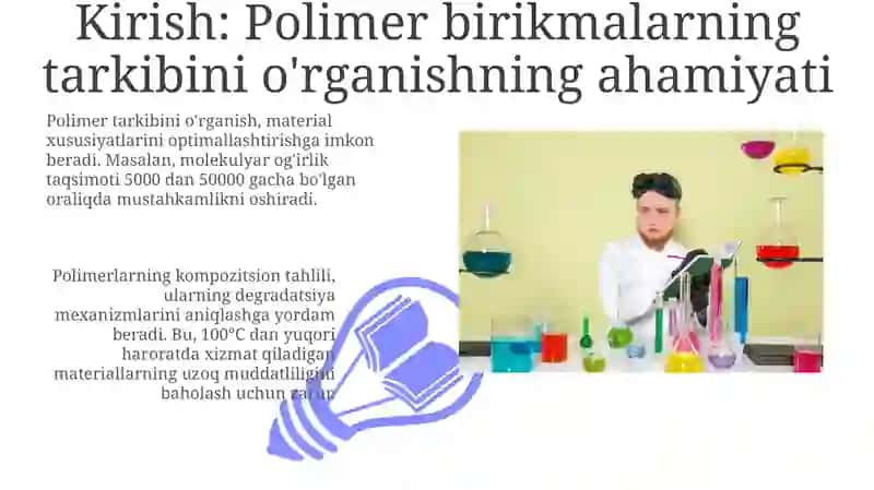 Polimer birikmalarning tarkibini o'rganish 3