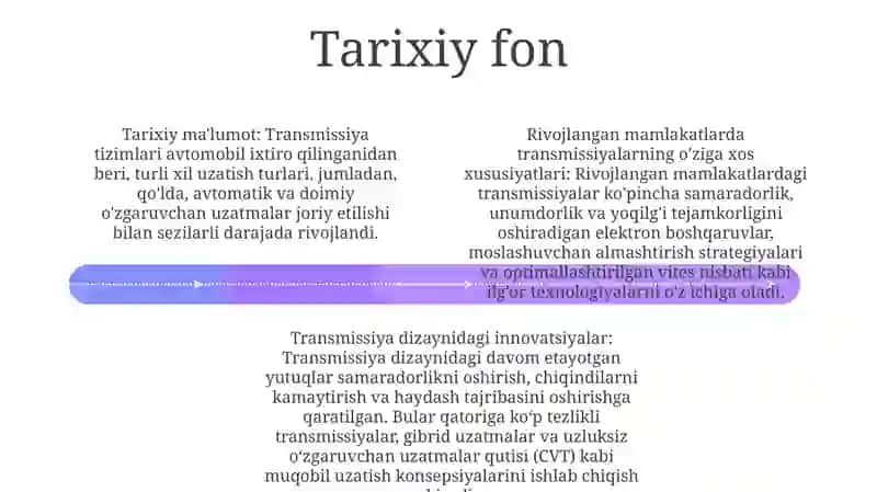Rivojlangan Davlatlar Avtomobil Texnikalarining Transmissiyalarining Tuzilishini O'Ziga Xosligi 3
