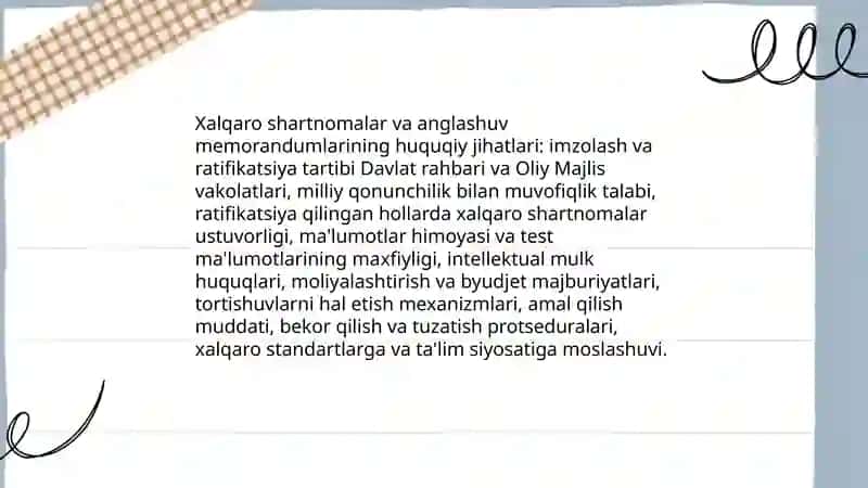 O‘zbekiston Respublikasi ta'lim tizimining xalqaro baholash dasturlarida ishtirok etishing normativ-huquqiy bazasi 3