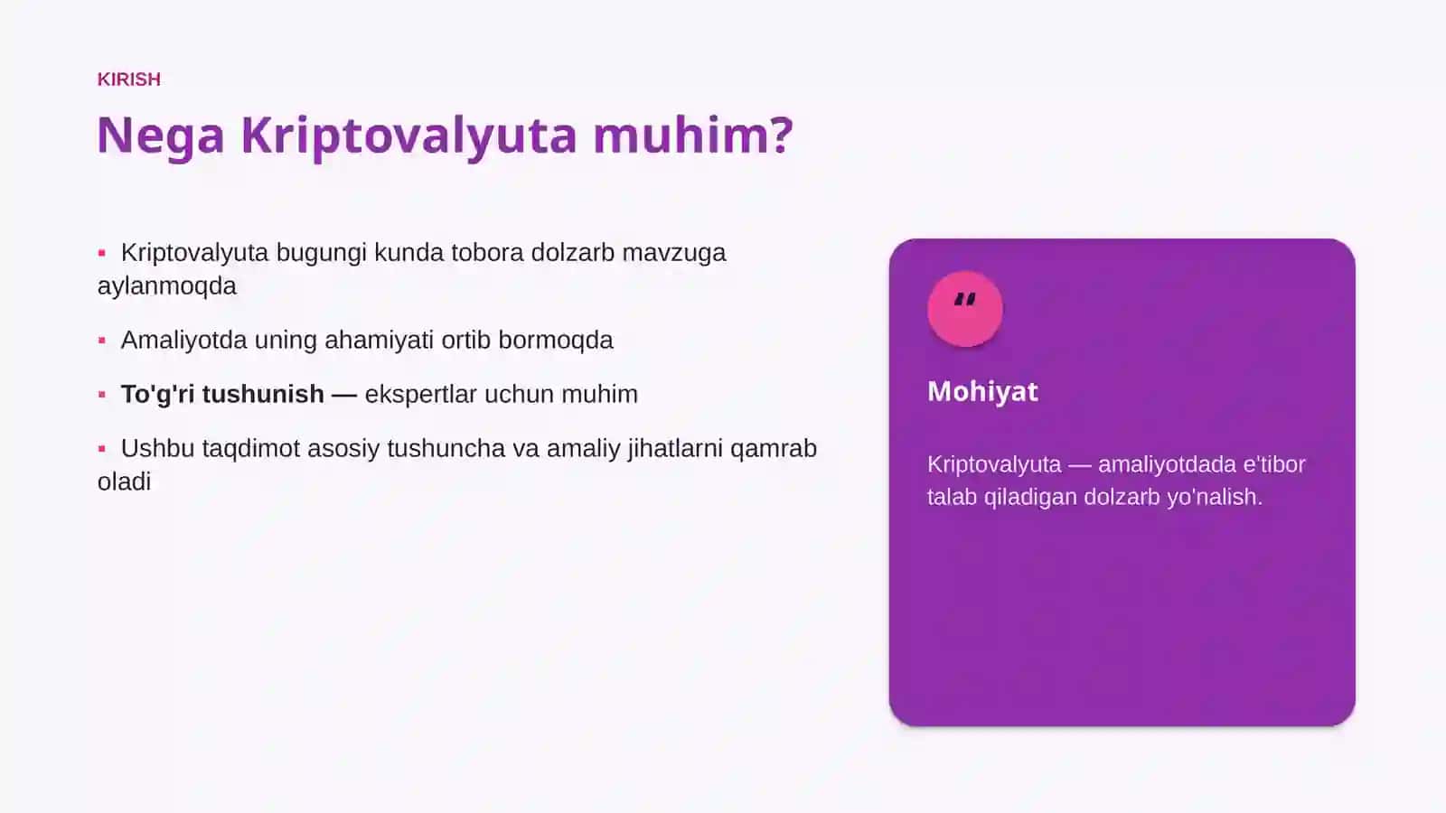 Kriptovalyuta Taqdimotlar/Iqtisodiyot 3