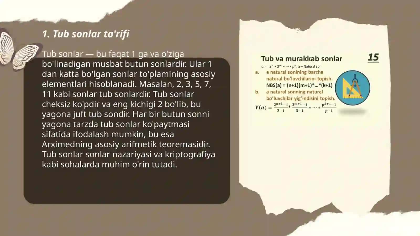 Tub va murakkab sonlar 3