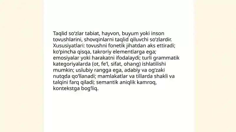 Taqlid soʻzlar 3