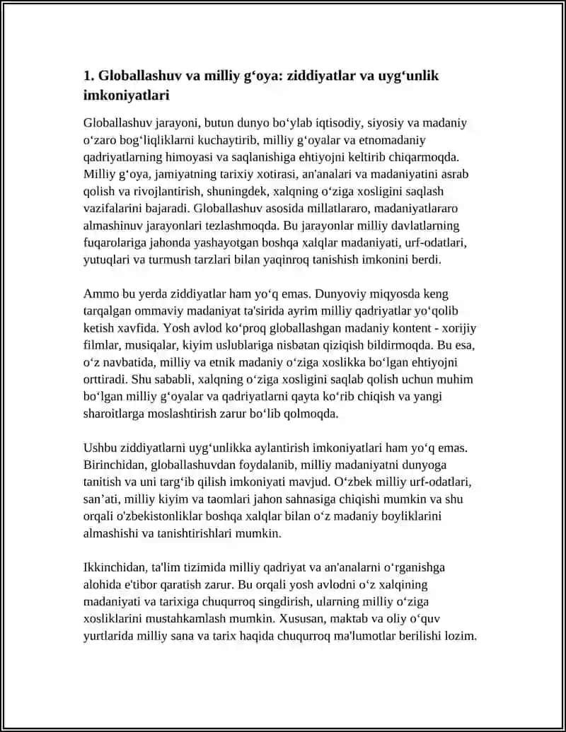 GLOBALLASHUV - MILLIY G‘OYA VA ETNOMADANIY QADRIYATLARGA EHTIYOJNI ORTISHI 3