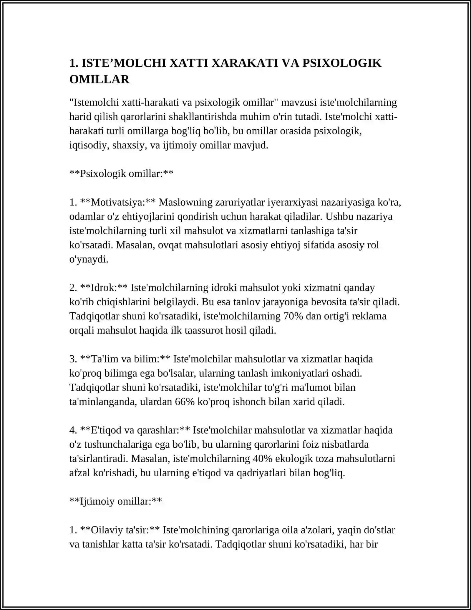 ISTEʼMOLCHI XATTI XARAKATLARINING PSIXOLOGIK XUSUSIYATLARI 3