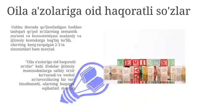 Haqoratli so'zlari, chet va haqorat so'zlari 3