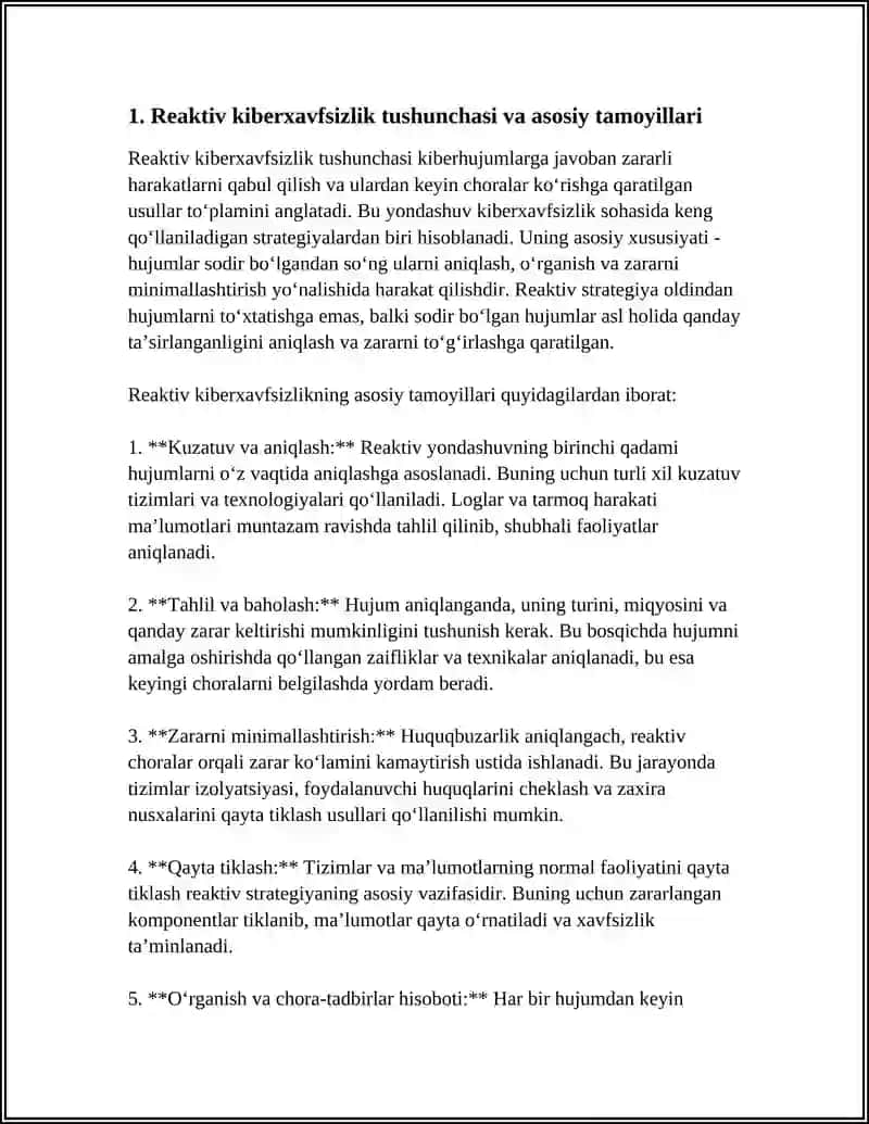 REAKTIV KIBERXAFSIZLIK HAQIDA TO‘LIQ MA‘LUMOT 3