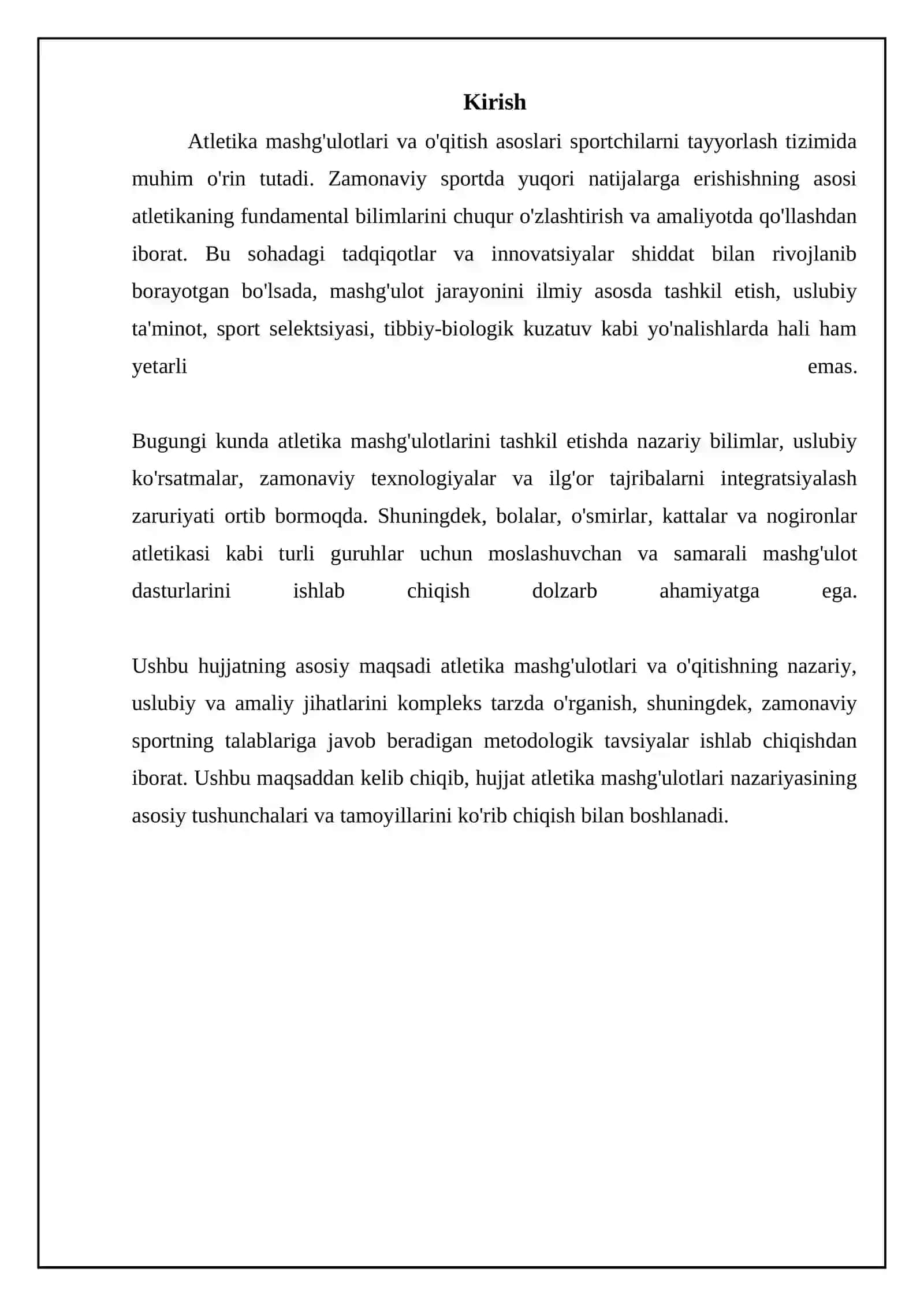 Atletika mashg'ulotlarining asosiy tamoyillari 3