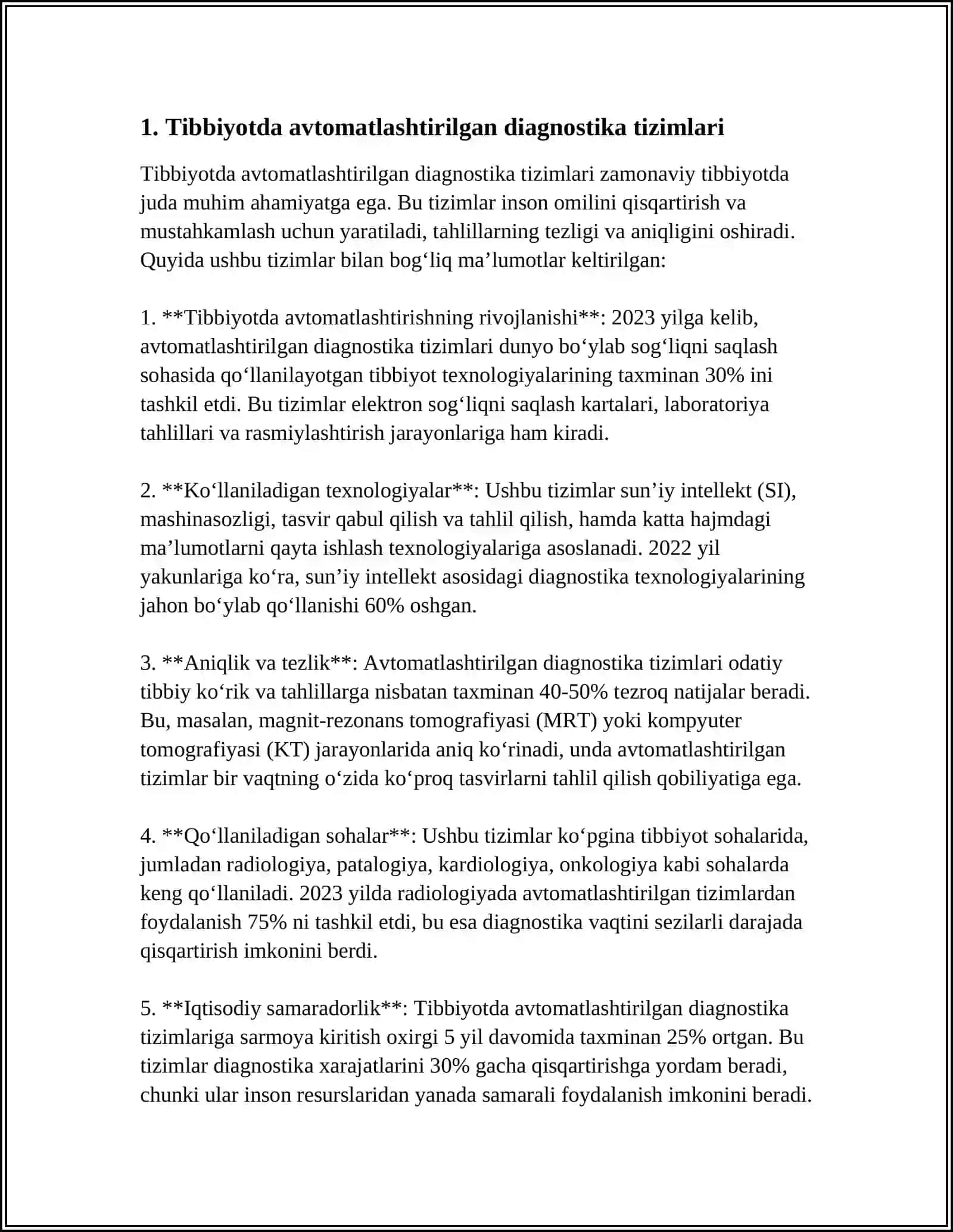 Tibbiyotda avtomatlashtirilgan diagnostika tizimlari 3
