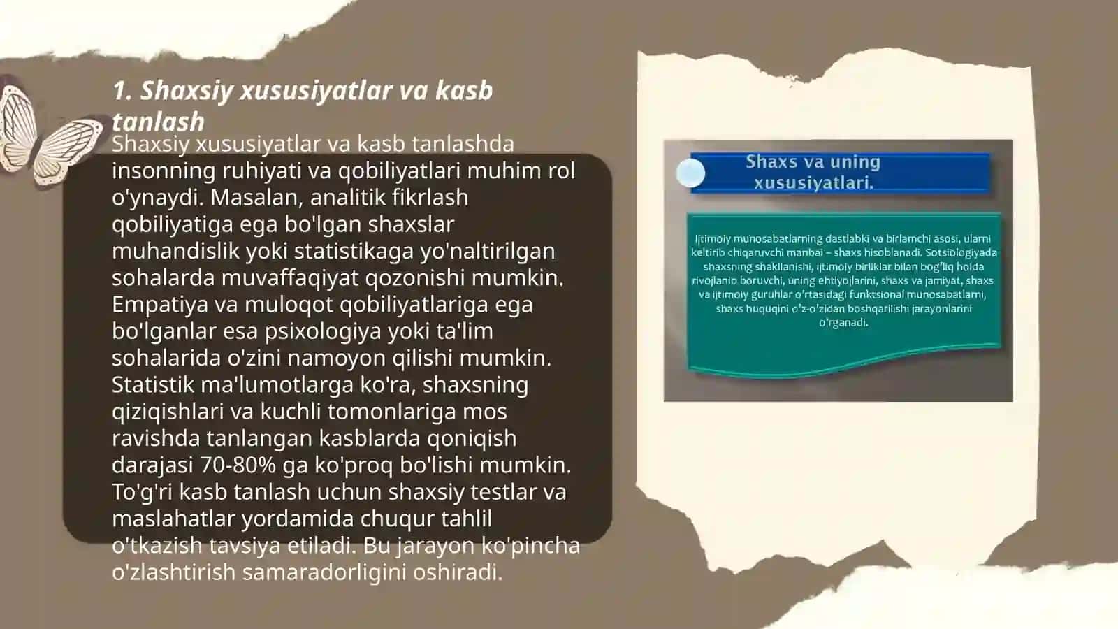 Shaxsiy xususiyatlar va kasb tanlash 3