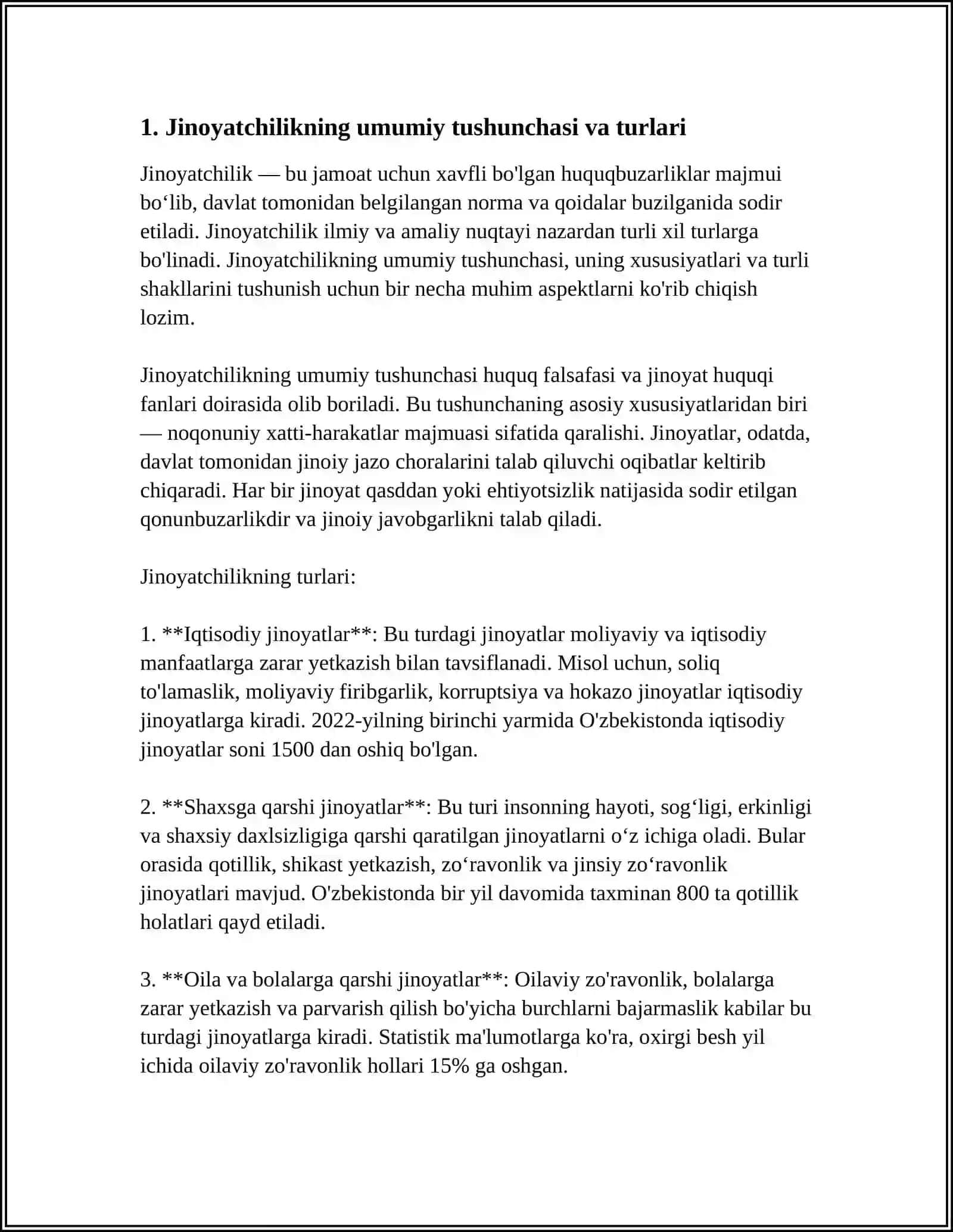 TERGOV QILISHGA YOKI SUD ISHLARINI HAL ETISHGA ARALASHISH BILAN BOG‘LIQ JINOYATCHILIKNING KRIMINOLOGIK TAVSIFI VA OLDINI OLISH 3